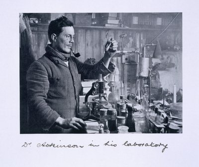 Dr. Atkinson in his laboratory, from 